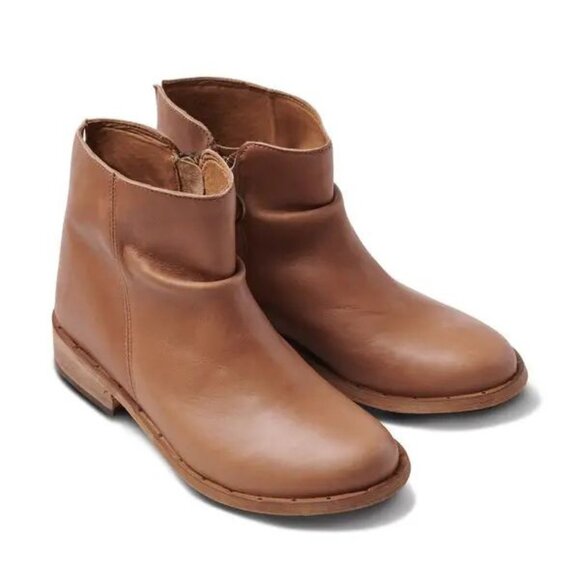 Beek Quail Slouchy Zip Bootie Size 8 Saddle Brown Leather Zipper Handmade NEW - Picture 2 of 16